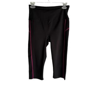 SPANX Knee Length‎ Ladies Black Activewear Leggings, L
